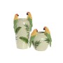 Vase Home ESPRIT Yellow Green Ceramic Tropical 21 x 21 x 24 cm