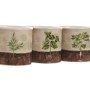 Planter Home ESPRIT Brown Green Ceramic Cottage 13,6 X 13,6 X 11,8 CM (3 Pieces) (3 Units)