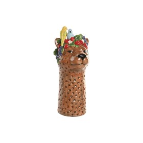 Vase Home ESPRIT Marron Céramique Tropical 16 x 16 x 38 cm