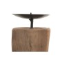 Ensemble de bougeoirs Home ESPRIT Marron Noir Naturel Fer bois de teck 8 x 8 x 30 cm (3 Unités)