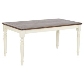 Table de Salle à Manger Home ESPRIT Marron Crème Bois de manguier Bois MDF 160 x 90 x 76 cm