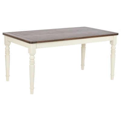 Table de Salle à Manger Home ESPRIT Marron Crème Bois de manguier Bois MDF 160 x 90 x 76 cm