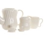 Jeu de Théière Home ESPRIT Blanc Brun foncé Bambou Porcelaine
