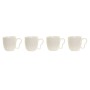 Tasse mug Home ESPRIT Blanc Brun foncé Avec relief 350 ml