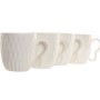 Mug Home ESPRIT White Dark brown With relief 350 ml