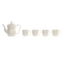 Ensemble de tasses à café Home ESPRIT Blanc Brun foncé Bambou Porcelaine 6 Pièces