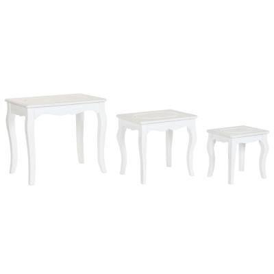 Side table Home ESPRIT White Light grey 53 x 35 x 47 cm