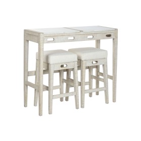 Ensemble Table + Chaises Home ESPRIT Blanc Naturel 112 x 40 x 96 cm