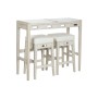 Table set with chairs Home ESPRIT White Natural 112 x 40 x 96 cm