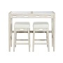 Table set with chairs Home ESPRIT White Natural 112 x 40 x 96 cm