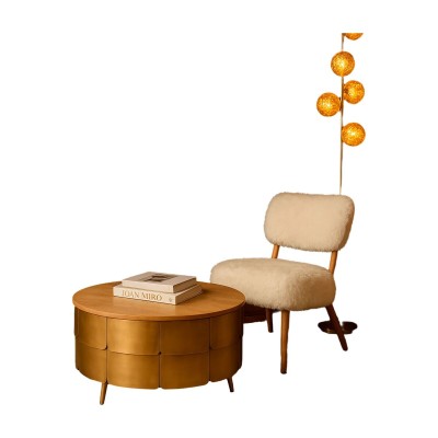 Centre Table Home ESPRIT Golden 90 x 90 x 45 cm