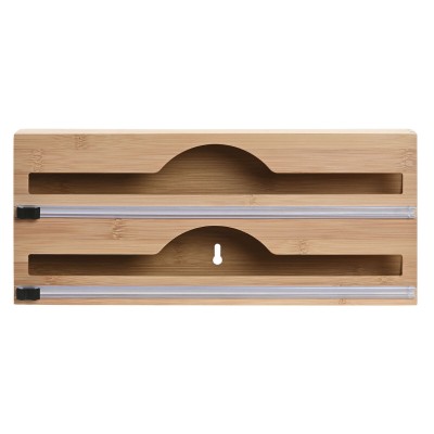 Kitchen Paper holder Home ESPRIT Natural Bamboo 33,5 x 7 x 14,5 cm