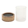 Bougeoir Home ESPRIT Marron Naturel Verre Corde Bois de manguier