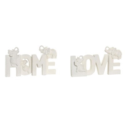 Decorative Figure Home ESPRIT White Oriental 25 X 5 X 13 CM (2 Units)