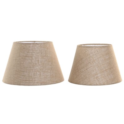 Lamp Shade Home ESPRIT Brown Jute Metal 40 x 40 x 25 cm (2 Units)