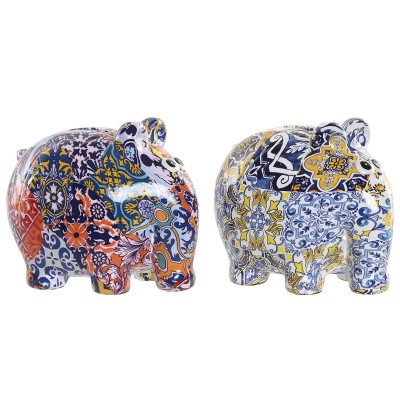Money box Home ESPRIT Resin (2 Units)