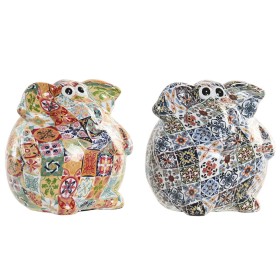 Money box Home ESPRIT Resin Elephant 11,5 X 11 X 11 CM (2 Units)