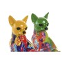 Figurine Décorative Home ESPRIT Jaune Vert Multicouleur Chien 12 x 9 x 17 cm (2 Unités)