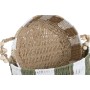 Set de basket Home ESPRIT Vert Crème Tropical 35 X 35 X 16 CM (2 Pièces)