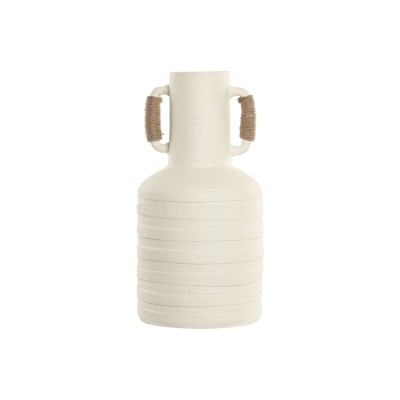 Vase Home ESPRIT Blanc Marron Clair Terre cuite