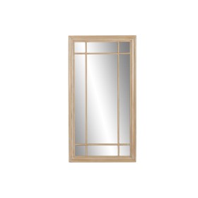 Wall mirror Home ESPRIT Natural Window Stripped 68 x 4 x 128 cm