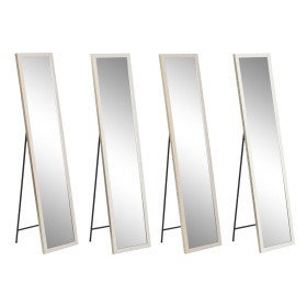 Free standing mirror Home ESPRIT White Brown Beige Grey Crystal polystyrene 35,5 x 40 x 156 cm (4 Units)