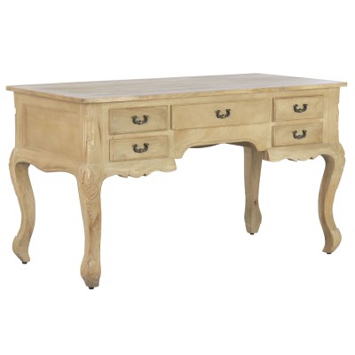 Bureau Home ESPRIT Blanc Naturel Bois