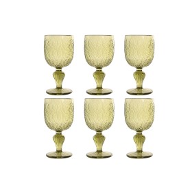 Set of cups Home ESPRIT Green Crystal 340 ml (6 Units)