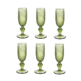 Set of cups Home ESPRIT Green Crystal 160 ml (6 Units)