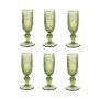 Set de Verres Home ESPRIT Vert Verre 160 ml (6 Unités)