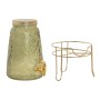 Drinks dispenser Home ESPRIT Green Golden Metal Crystal polystyrene 3,3 L 19,3 X 19,3 X 36 CM