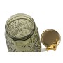 Drinks dispenser Home ESPRIT Green Golden Metal Crystal polystyrene 3,3 L 19,3 X 19,3 X 36 CM