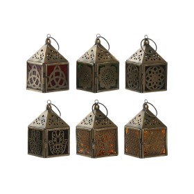 Lantern Home ESPRIT Golden Metal Crystal Arab 6 x 6 x 10 cm (6 Units)