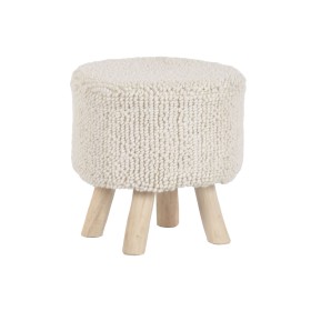 Footrest Home ESPRIT Beige Boho 40 x 40 x 40 cm