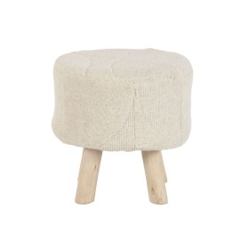 Footrest Home ESPRIT Beige Boho 40 x 40 x 40 cm