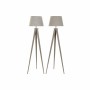 Floor Lamp DKD Home Decor 40 x 40 x 154 cm Beige Metal Cream Plastic 220 V 25 W 60 W Pinewood (2 Units)