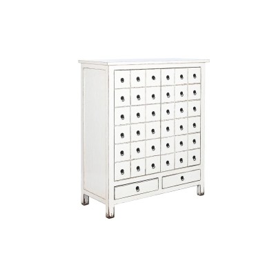 Caisson à Tiroirs DKD Home Decor Blanc Oriental Laqué 102 x 42 x 120 cm
