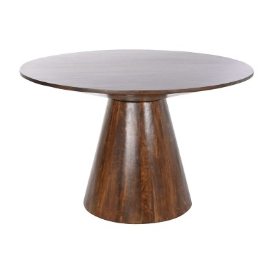 Dining Table DKD Home Decor Dark brown Mango wood 120 x 120 x 76 cm