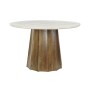 Table de Salle à Manger DKD Home Decor Marron Noir Beige Marbre Bois de manguier 120 x 120 x 78 cm 120 x 120 x 76 cm