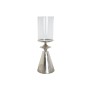 Candleholder DKD Home Decor Silver Aluminium Crystal 24 x 24 x 73 cm