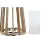 Candleholder DKD Home Decor Brown Silver Natural Crystal Mango wood 32 x 32 x 51 cm