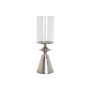 Candleholder DKD Home Decor Silver Aluminium Crystal 21 x 21 x 66 cm