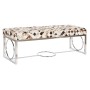 Bench DKD Home Decor Brown Beige Silver Camel Steel 122 x 41 x 44 cm