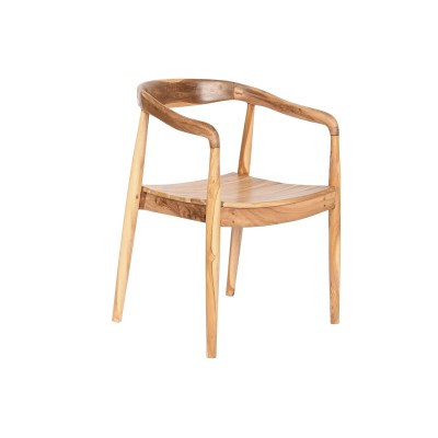 Chaise DKD Home Decor Marron Teck 56 x 51 x 78 cm