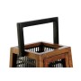 Bougeoir DKD Home Decor Noir Naturel Métal Bois de manguier 20 x 20 x 38 cm