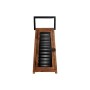Bougeoir DKD Home Decor Noir Naturel Métal Bois de manguier 20 x 20 x 38 cm