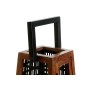 Bougeoir DKD Home Decor Noir Naturel Métal Bois de manguier 15 x 15 x 26 cm