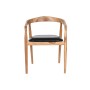 Chaise DKD Home Decor Noir Naturel 58 x 60 x 75 cm