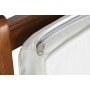 Armchair DKD Home Decor White Brown Dark brown Polyester Teak 64 x 76 x 77 cm
