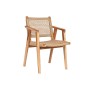 Chaise à Accoudoirs DKD Home Decor Beige Naturel 55 x 60 x 85 cm